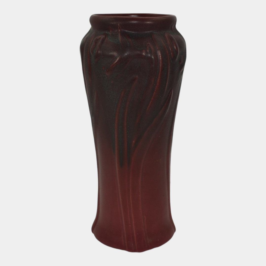 Van Briggle Late Teens Vintage Art Pottery Mulberry Red Daffodil Vase 738