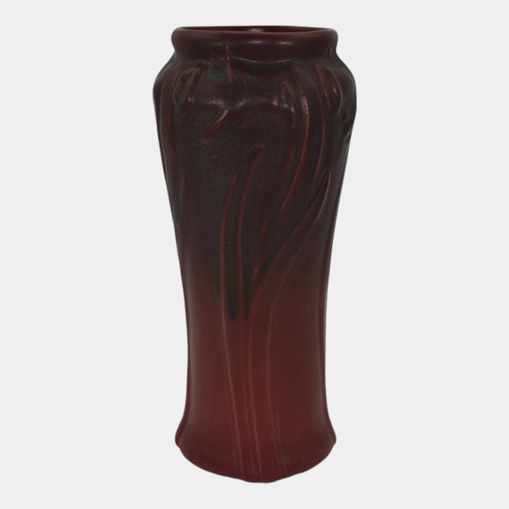 Van Briggle Late Teens Vintage Art Pottery Mulberry Red Daffodil Vase 738