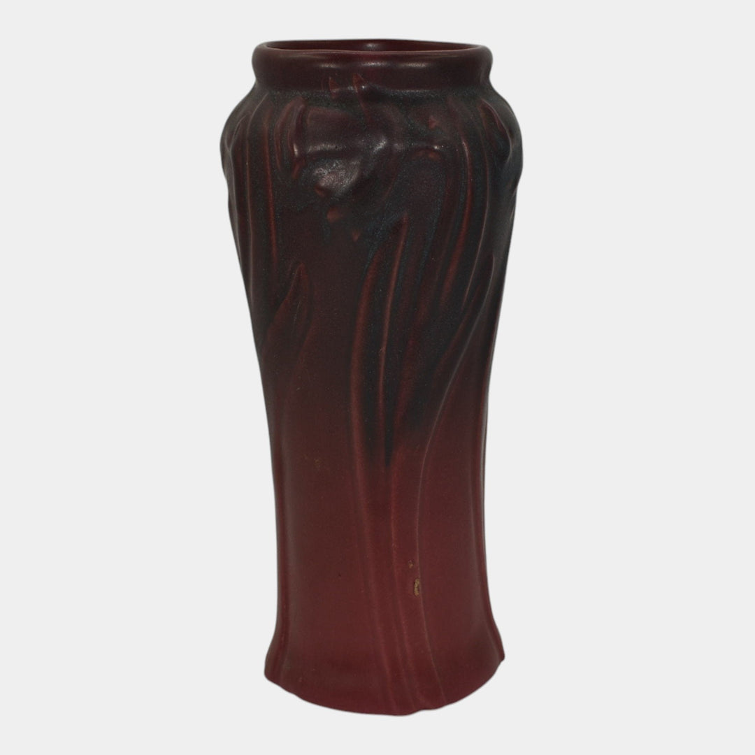 Van Briggle Late Teens Vintage Art Pottery Mulberry Red Daffodil Vase 738