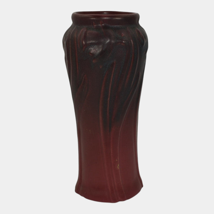 Van Briggle Late Teens Vintage Art Pottery Mulberry Red Daffodil Vase 738