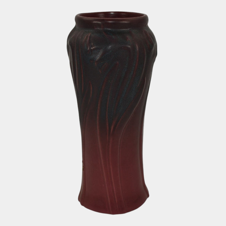Van Briggle Late Teens Vintage Art Pottery Mulberry Red Daffodil Vase 738
