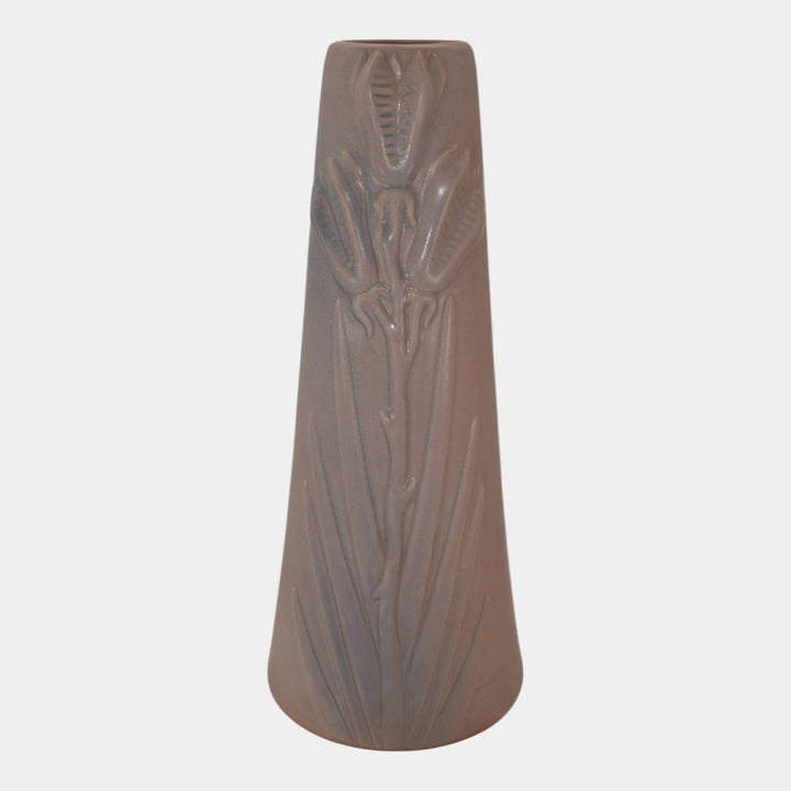 Van Briggle 1980s Art Pottery Pink Yucca Seed Pods and Leaves Vase 157