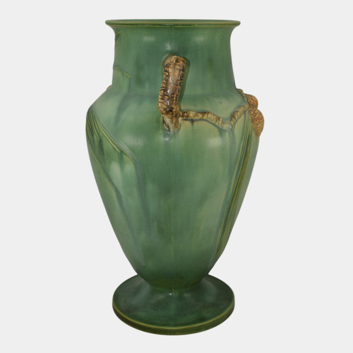 Roseville Pine Cone Green 1935 Vintage Art Pottery Ceramic Vase 713-14