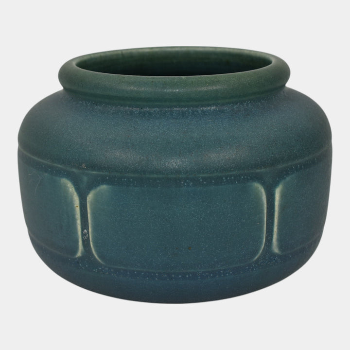Rookwood 1914 Vintage Arts And Crafts Pottery Blue Carved Vase 962