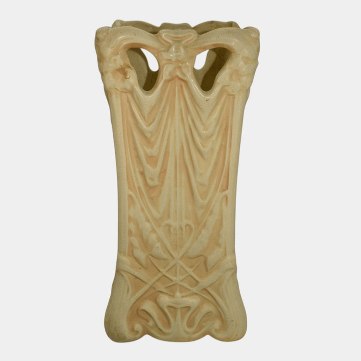 Roseville Ivory Tint 1916 Vintage Art Nouveau Pottery Ceramic Umbrella Stand 717