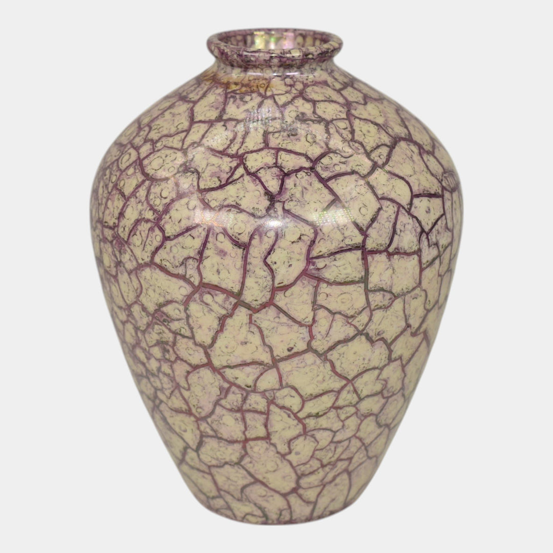 Weller Cloudburst Lustre Art Deco Pottery Mottled Purple Ceramic Vase