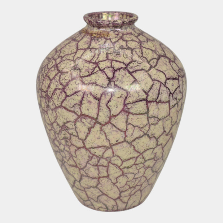 Weller Cloudburst Lustre Art Deco Pottery Mottled Purple Ceramic Vase