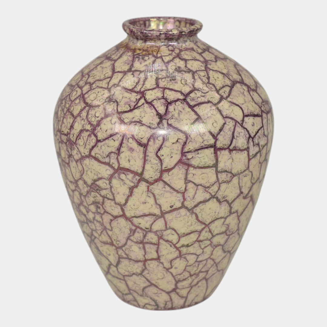 Weller Cloudburst Lustre Art Deco Pottery Mottled Purple Ceramic Vase
