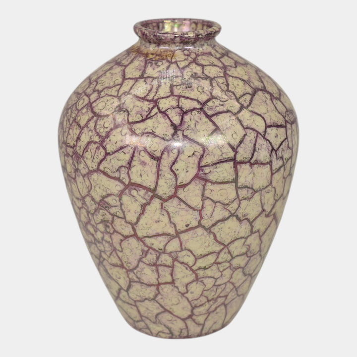 Weller Cloudburst Lustre Art Deco Pottery Mottled Purple Ceramic Vase