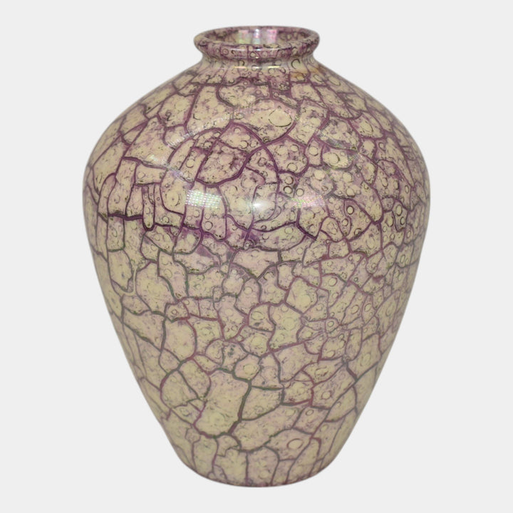 Weller Cloudburst Lustre Art Deco Pottery Mottled Purple Ceramic Vase