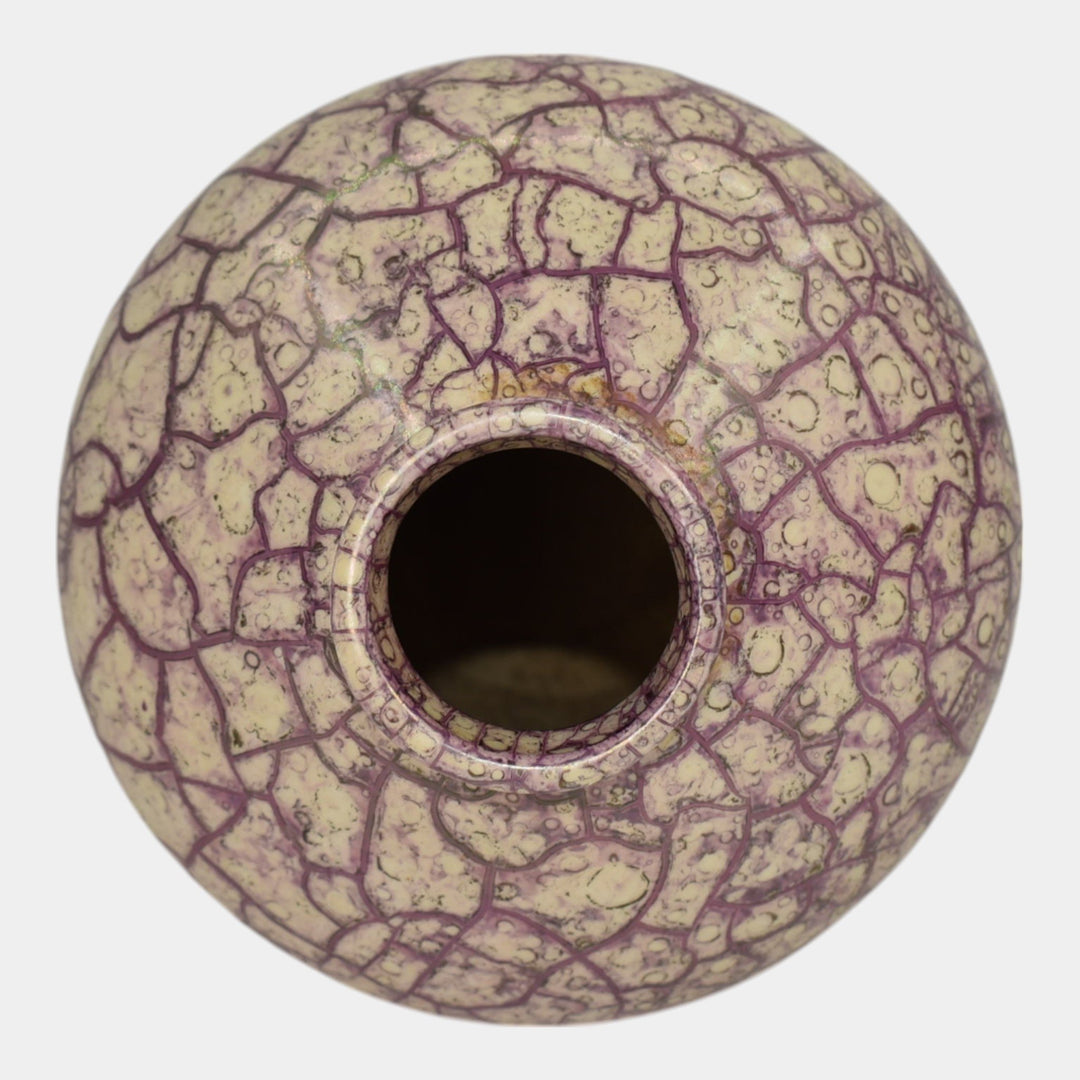 Weller Cloudburst Lustre Art Deco Pottery Mottled Purple Ceramic Vase