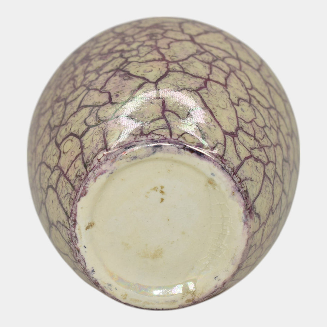 Weller Cloudburst Lustre Art Deco Pottery Mottled Purple Ceramic Vase