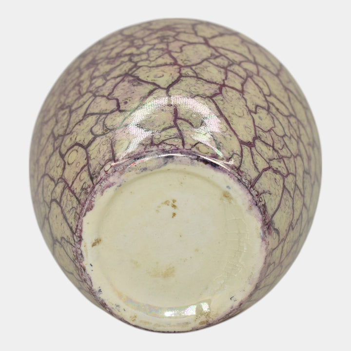 Weller Cloudburst Lustre Art Deco Pottery Mottled Purple Ceramic Vase