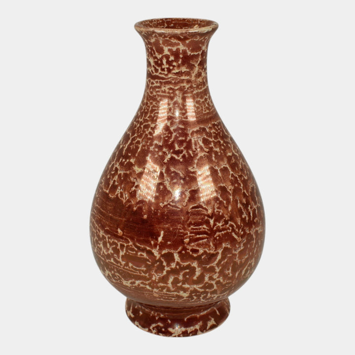 Weller Cloudburst Lustre Vintage Art Deco Pottery Red Ceramic Vase - Just Art Pottery