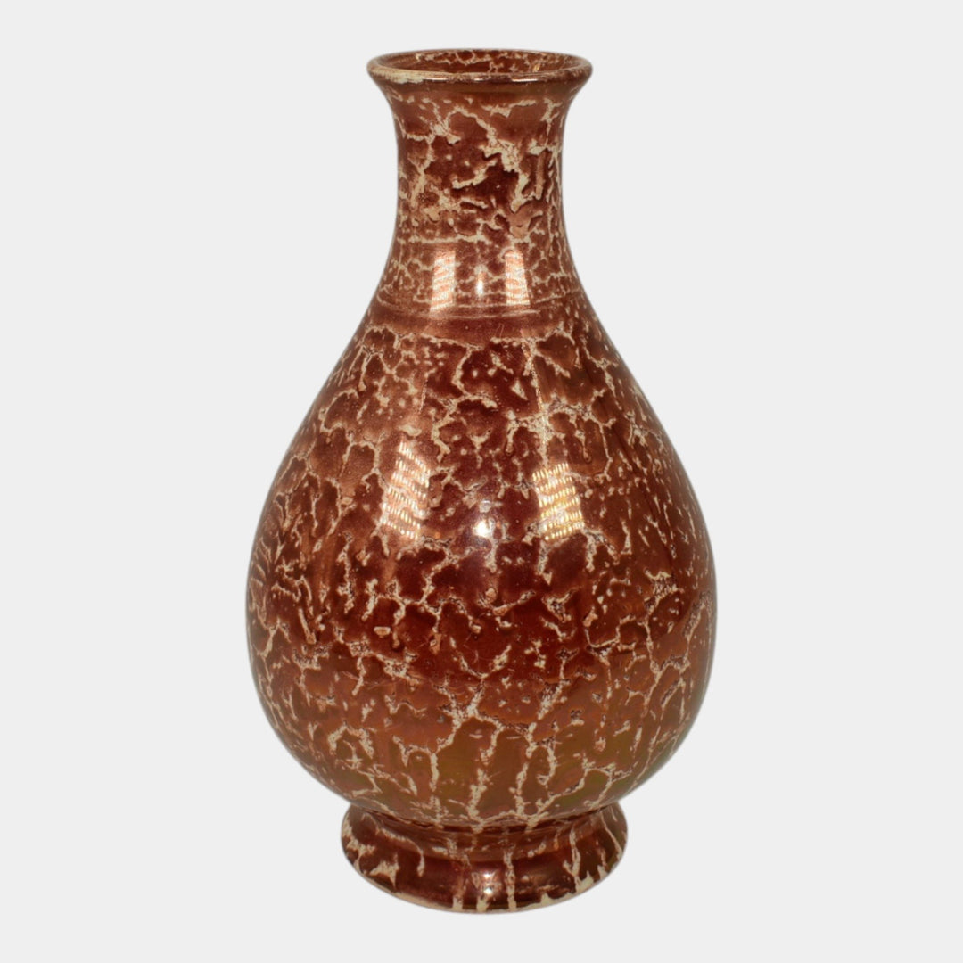 Weller Cloudburst Lustre Vintage Art Deco Pottery Red Ceramic Vase - Just Art Pottery