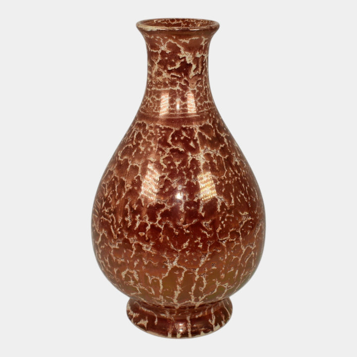 Weller Cloudburst Lustre Vintage Art Deco Pottery Red Ceramic Vase - Just Art Pottery