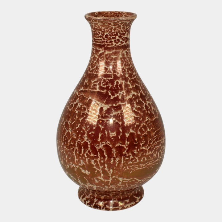 Weller Cloudburst Lustre Vintage Art Deco Pottery Red Ceramic Vase - Just Art Pottery
