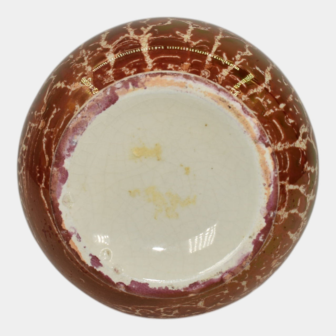 Weller Cloudburst Lustre Vintage Art Deco Pottery Red Ceramic Vase - Just Art Pottery