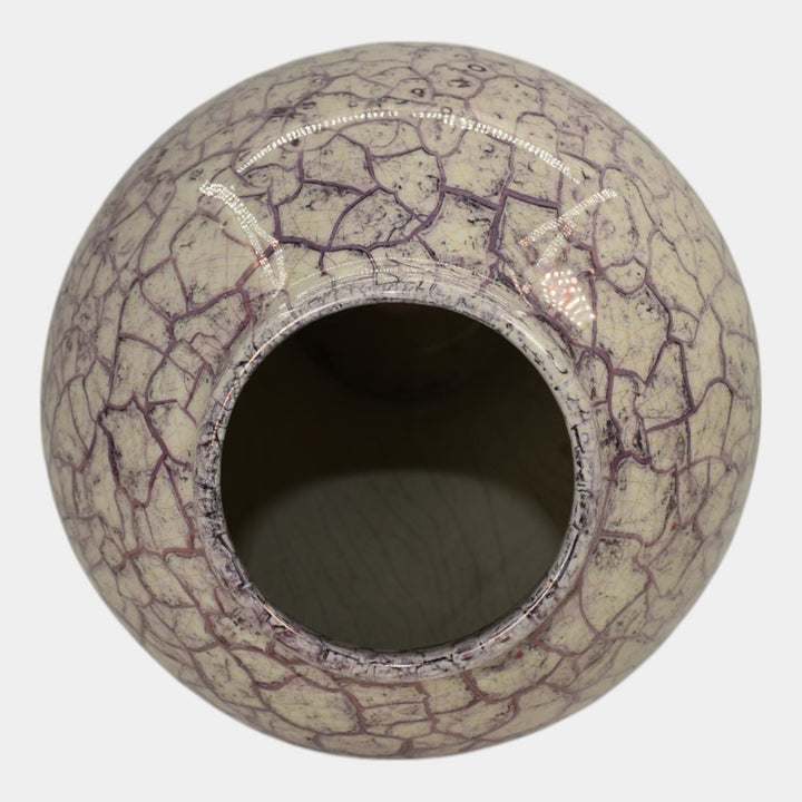Weller Cloudburst Art Deco Pottery Mottled Purple Ceramic Lamp Vase