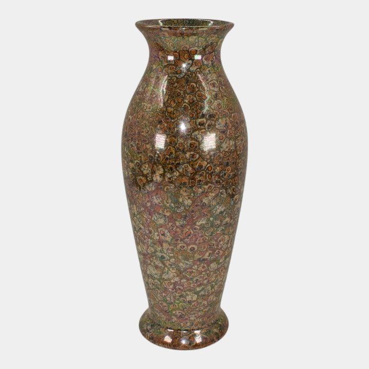 Weller Cloudburst Art Deco Pottery Mottled Orange Large Ceramic Vase - Just Art Pottery