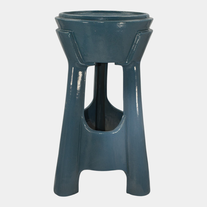 Roseville Vintage Arts And Crafts Pottery Blue Pedestal