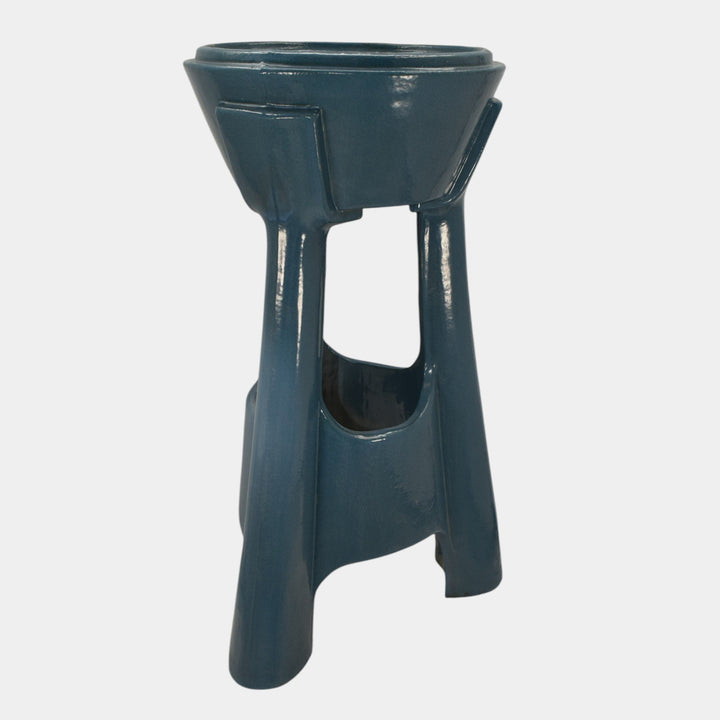Roseville Vintage Arts And Crafts Pottery Blue Pedestal