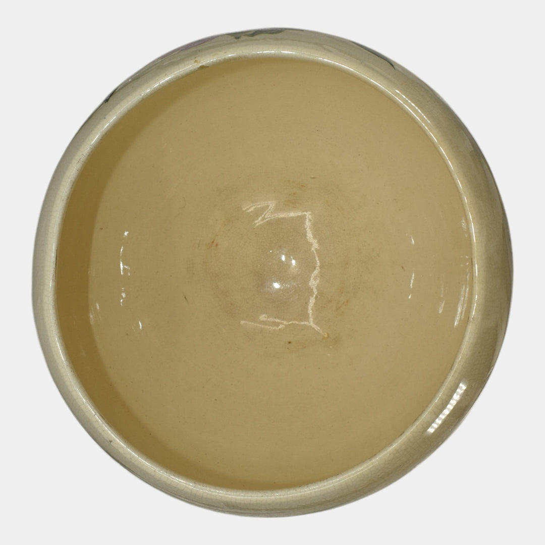 Roseville Rozane Light Green 1900s Art Pottery Footed Ceramic Jardiniere Planter - Just Art Pottery