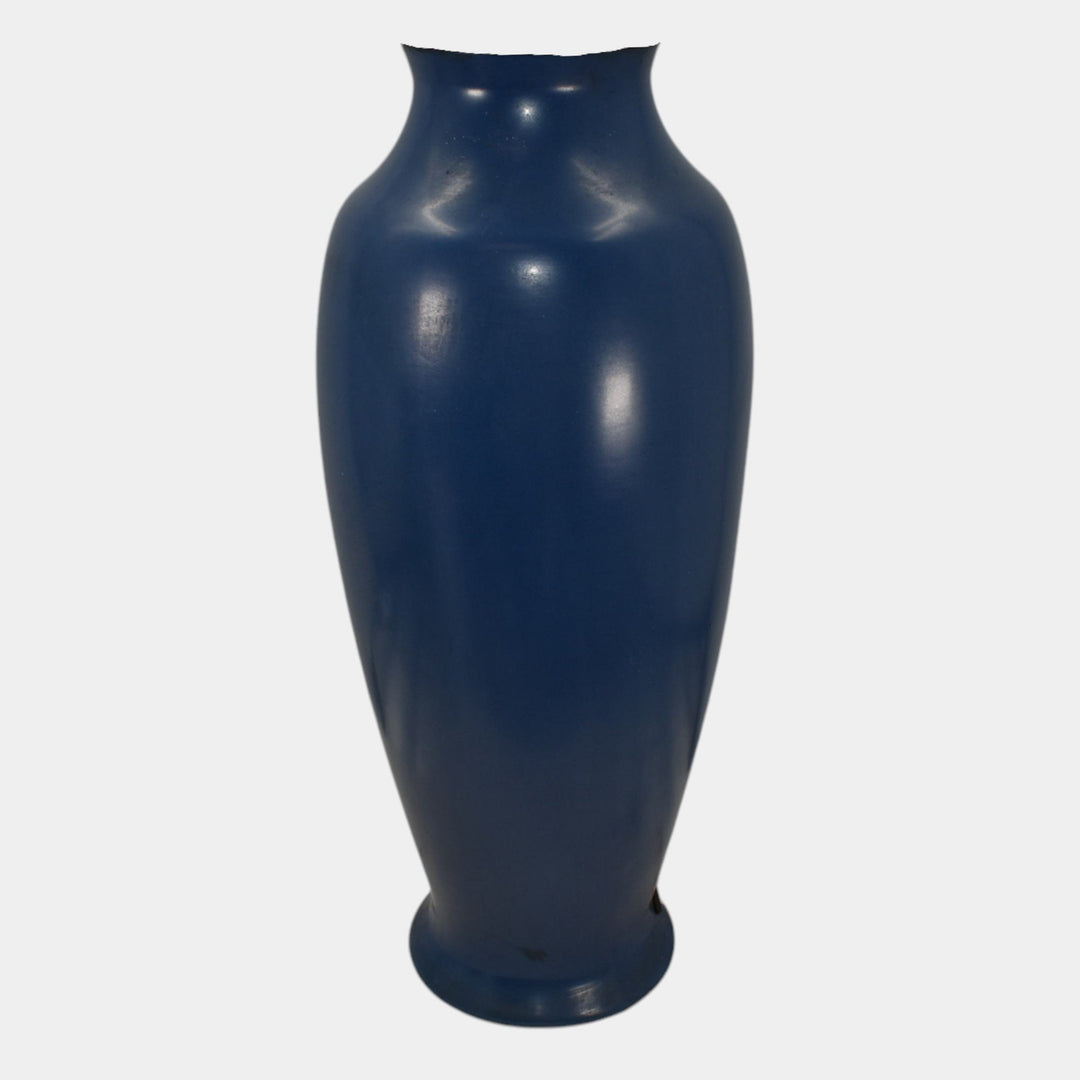 Roseville Pauleo 1914 Vintage Art Pottery Blue Lamp 10-20