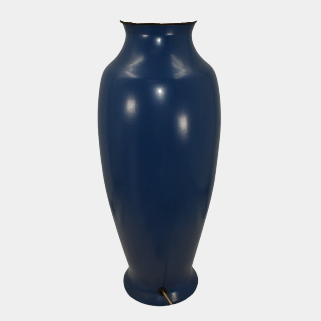 Roseville Pauleo 1914 Vintage Art Pottery Blue Lamp 10-20