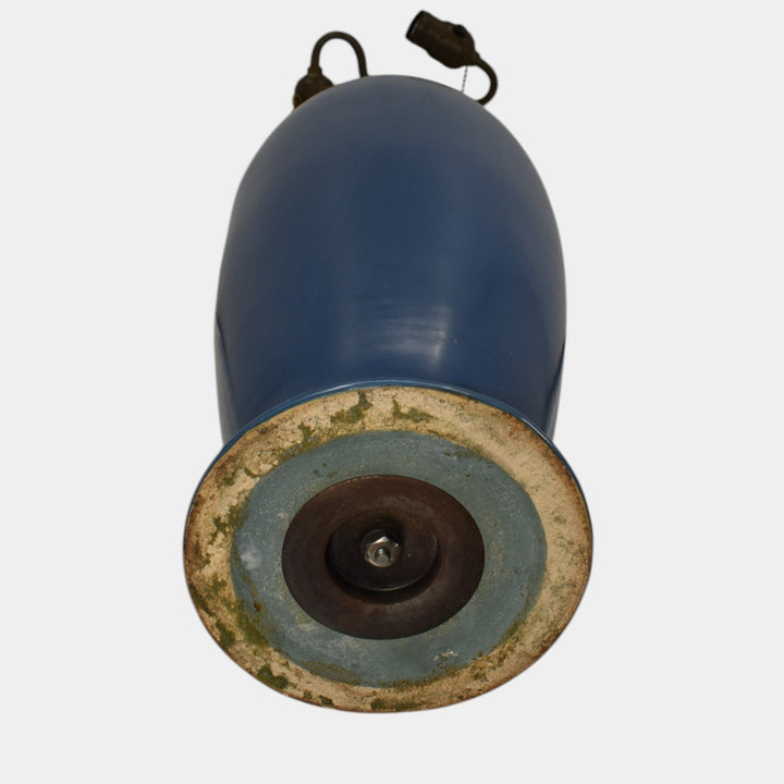 Roseville Pauleo 1914 Vintage Art Pottery Blue Lamp 10-20