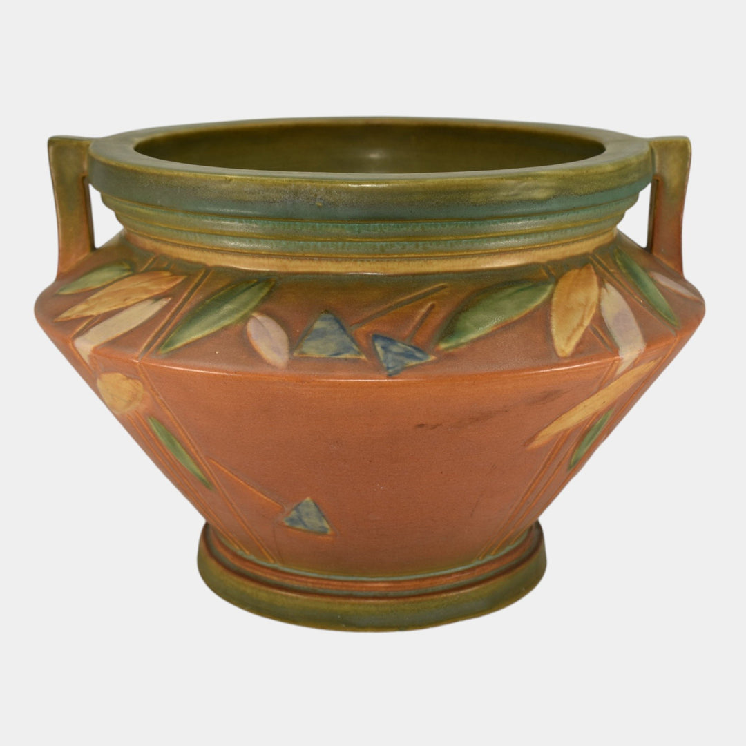 Roseville Futura Tan 1928 Vintage Art Pottery Ceramic Jardiniere Planter 616-8 - Just Art Pottery