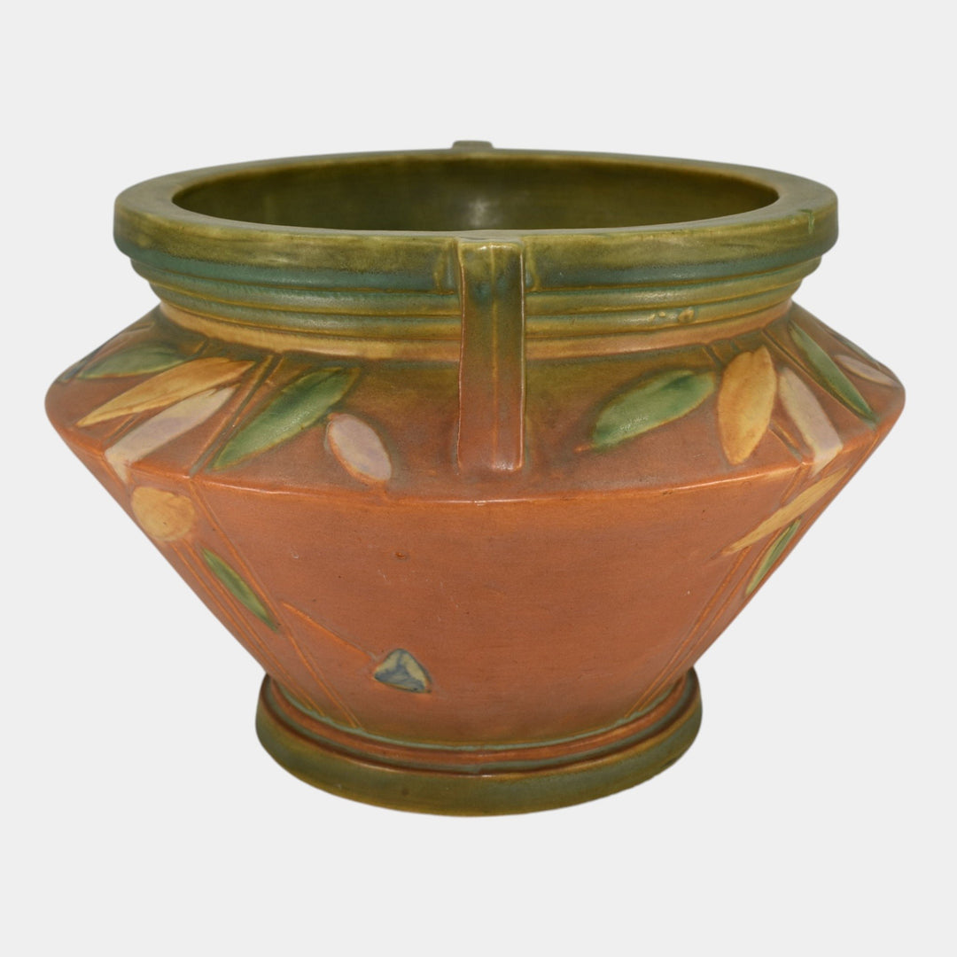 Roseville Futura Tan 1928 Vintage Art Pottery Ceramic Jardiniere Planter 616-8 - Just Art Pottery