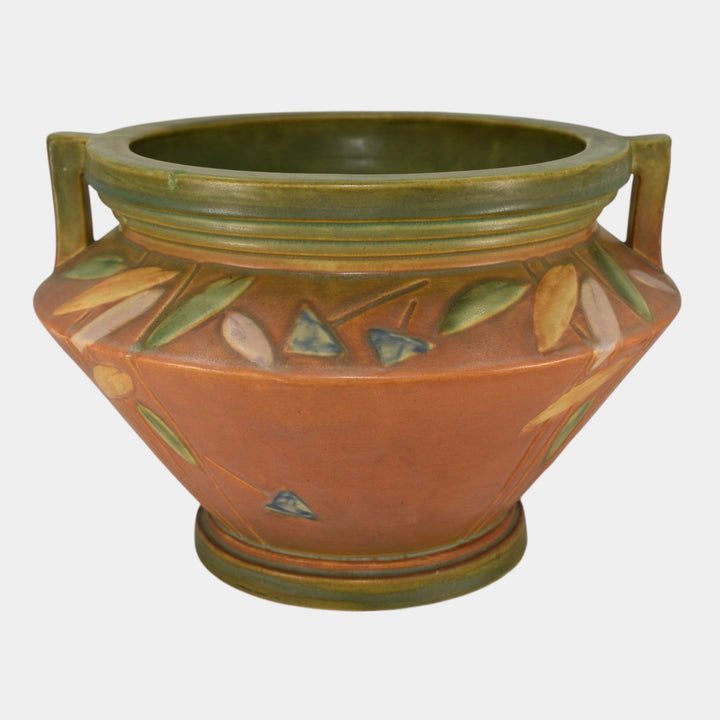 Roseville Futura Tan 1928 Vintage Art Pottery Ceramic Jardiniere Planter 616-8 - Just Art Pottery