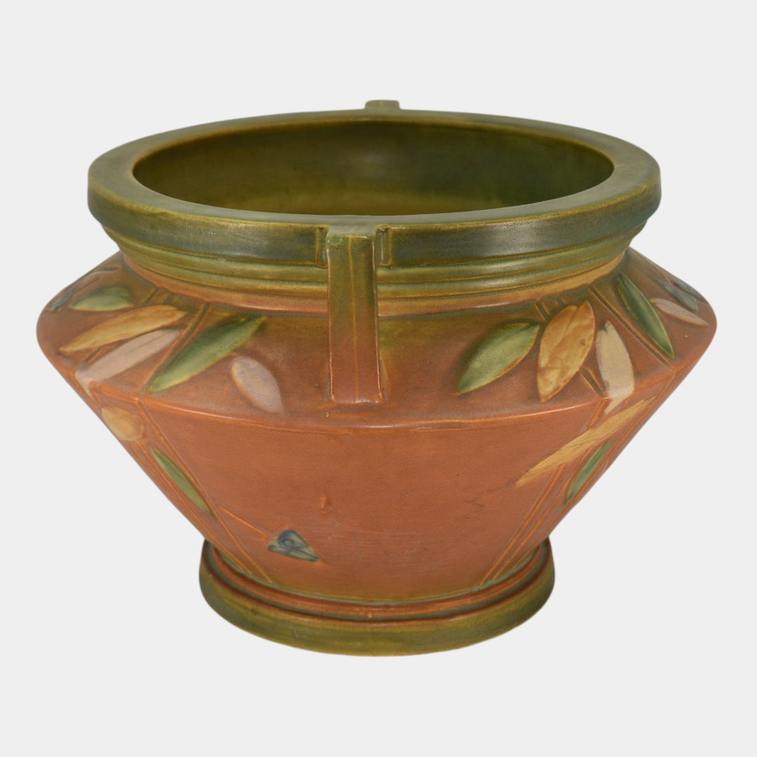 Roseville Futura Tan 1928 Vintage Art Pottery Ceramic Jardiniere Planter 616-8 - Just Art Pottery
