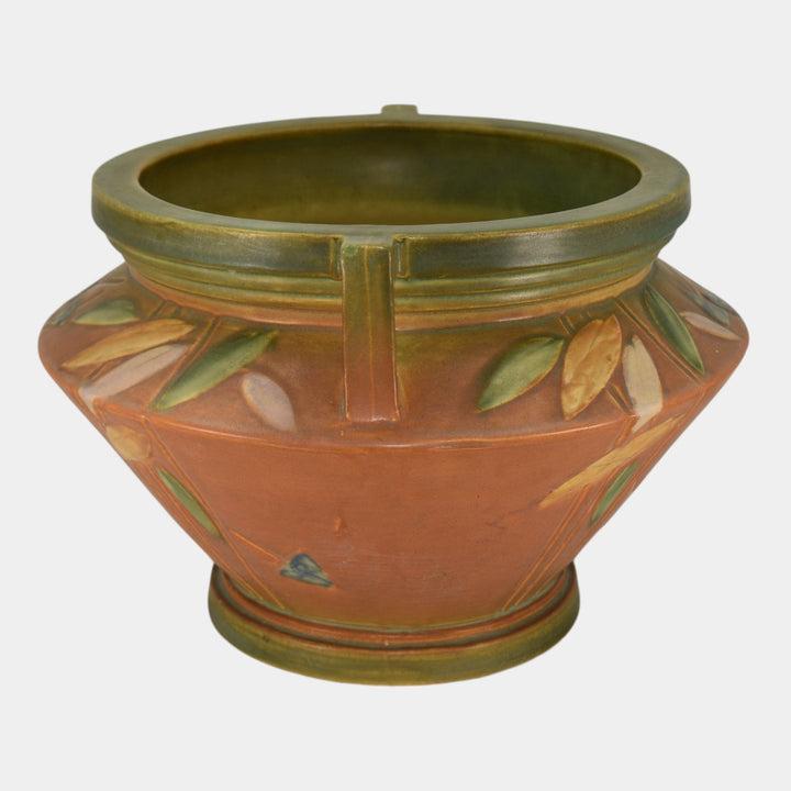 Roseville Futura Tan 1928 Vintage Art Pottery Ceramic Jardiniere Planter 616-8 - Just Art Pottery