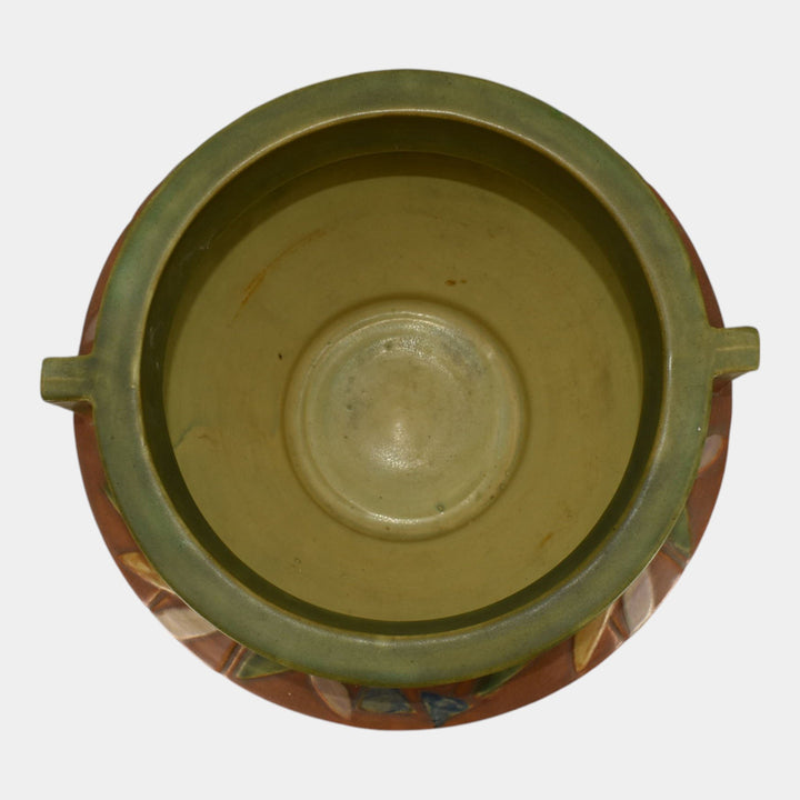 Roseville Futura Tan 1928 Vintage Art Pottery Ceramic Jardiniere Planter 616-8 - Just Art Pottery