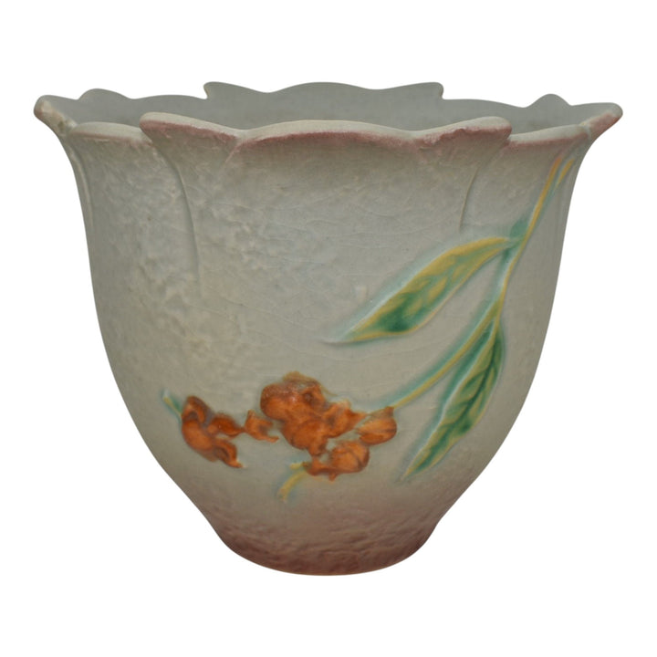 Roseville Bittersweet Gray 1951 Vintage Art Pottery Flower Pot 856-5