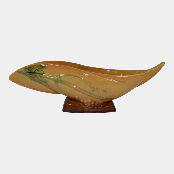 Roseville Wincraft Orange 1948 Mid Century Modern Pottery Ceramic Bowl 228-12 - Just Art Pottery