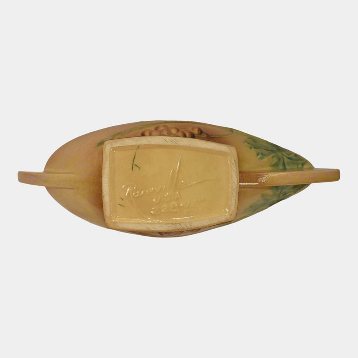 Roseville Wincraft Orange 1948 Mid Century Modern Pottery Ceramic Bowl 228-12 - Just Art Pottery