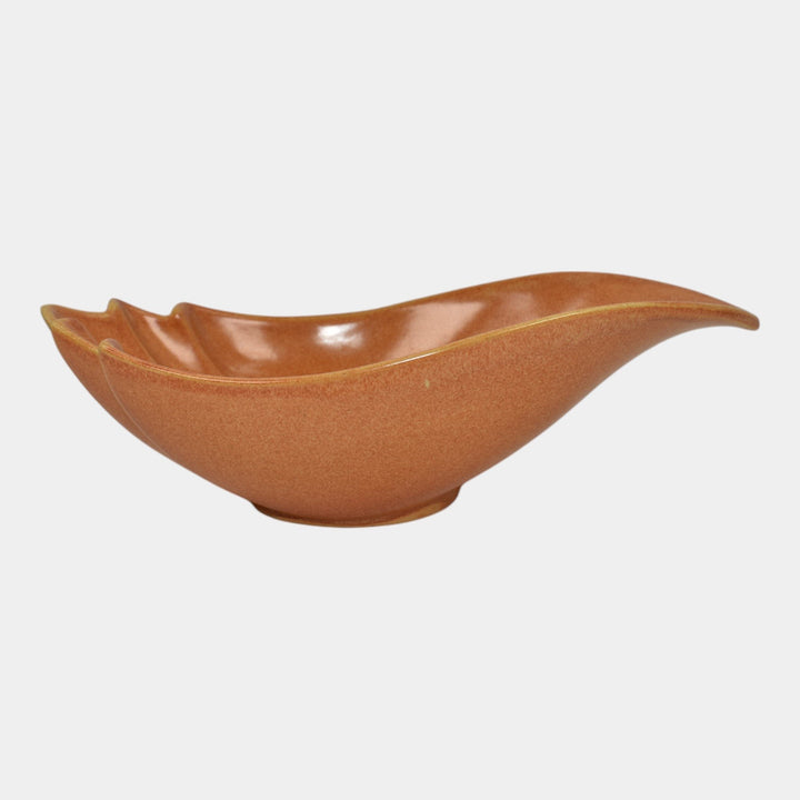 Roseville Capri Orange 1954 Vintage Mid Century Modern Pottery Bowl 529-9 - Just Art Pottery