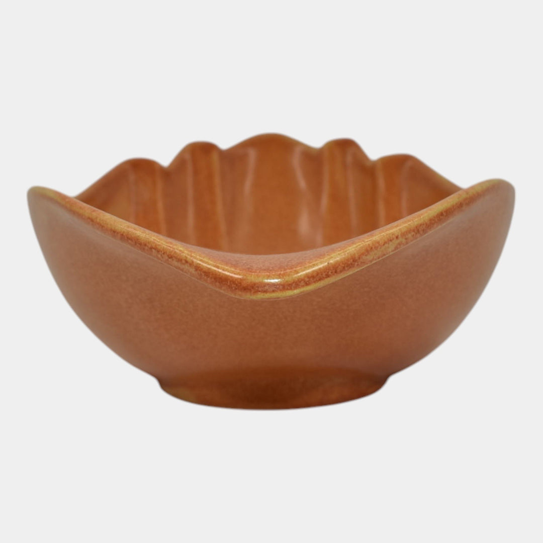 Roseville Capri Orange 1954 Vintage Mid Century Modern Pottery Bowl 529-9 - Just Art Pottery