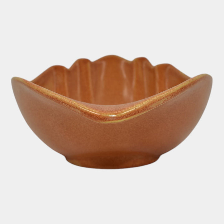 Roseville Capri Orange 1954 Vintage Mid Century Modern Pottery Bowl 529-9 - Just Art Pottery