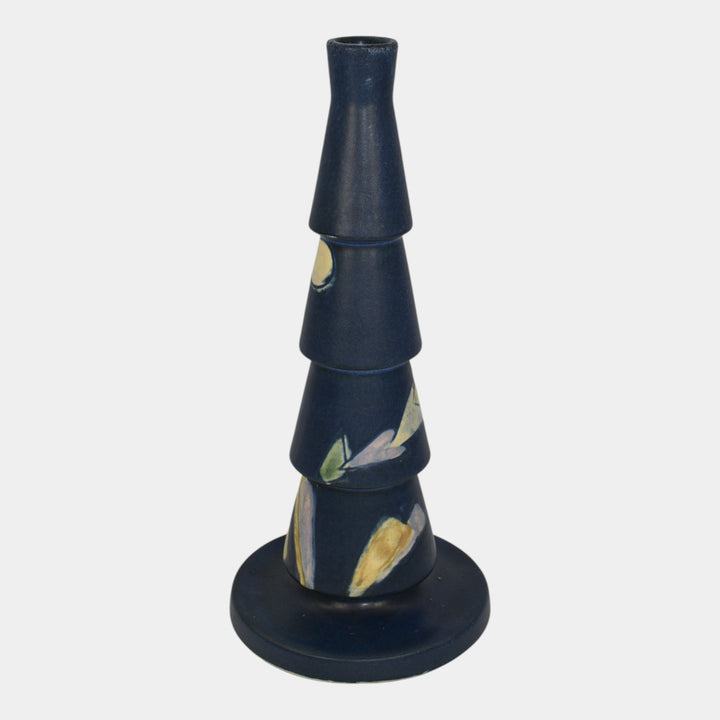 Roseville Futura Blue 1928 Vintage Art Deco Pottery Christmas Tree Vase 390-10