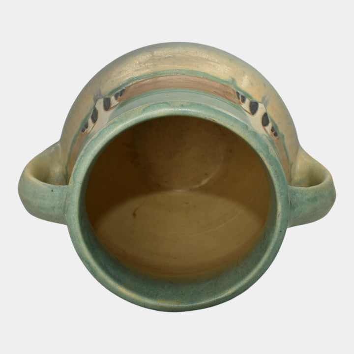 Roseville Montacello Green 1931 Vintage Arts And Crafts Pottery Vase 564-9