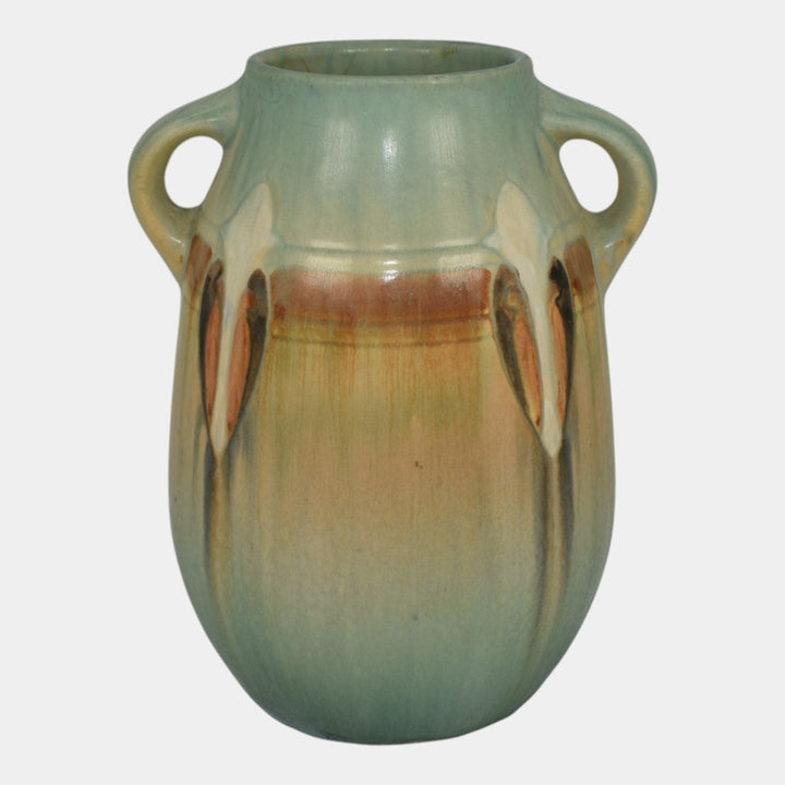 Roseville Montacello Green 1931 Vintage Arts And Crafts Pottery Vase 561-7