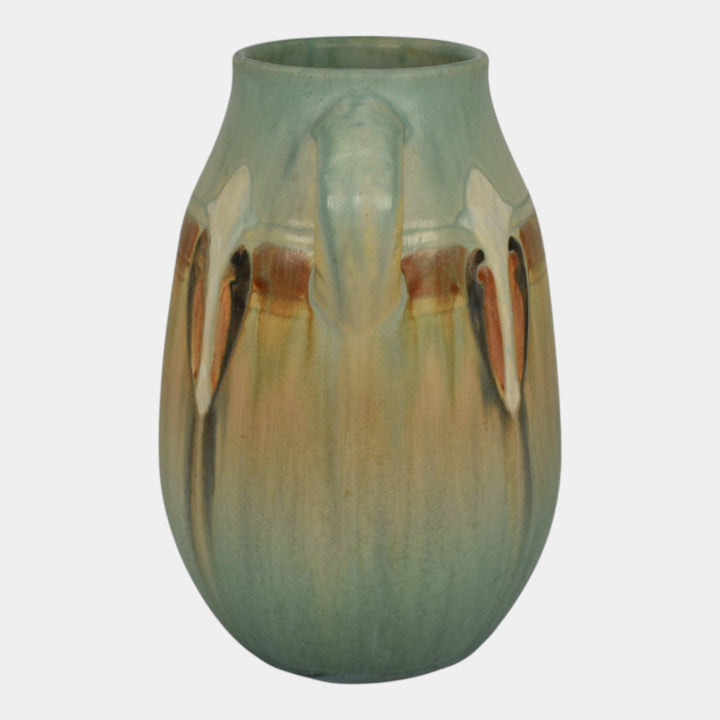 Roseville Montacello Green 1931 Vintage Arts And Crafts Pottery Vase 561-7