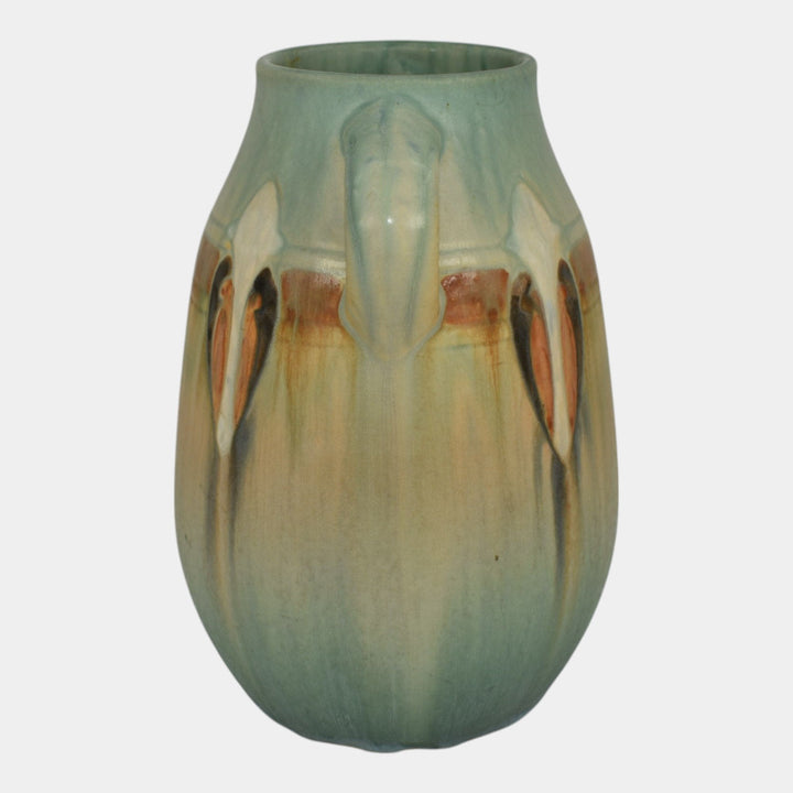 Roseville Montacello Green 1931 Vintage Arts And Crafts Pottery Vase 561-7