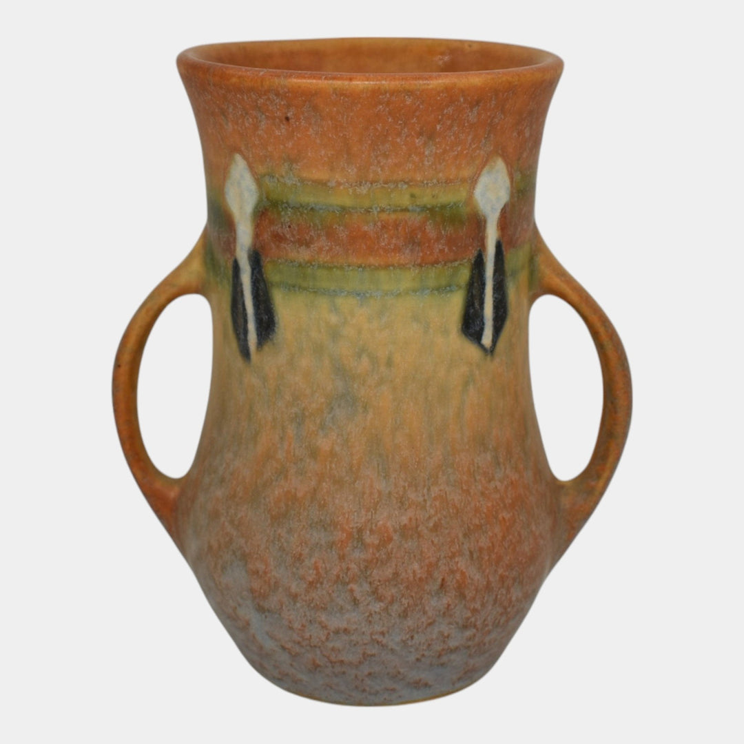Roseville Montacello Tan 1931 Vintage Arts And Crafts Pottery Ceramic Vase 556-5