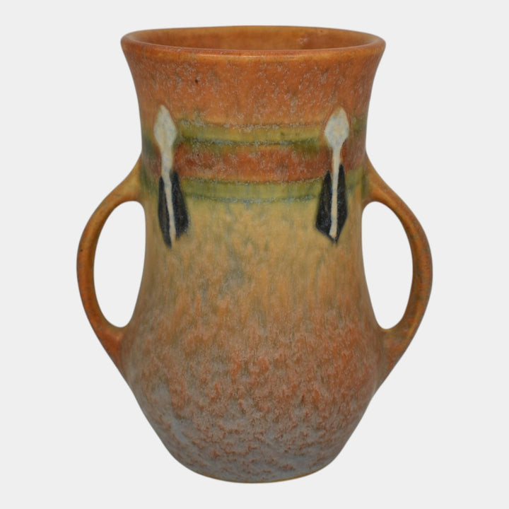 Roseville Montacello Tan 1931 Vintage Arts And Crafts Pottery Ceramic Vase 556-5