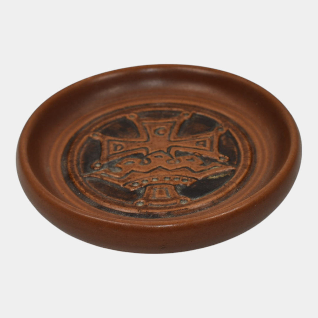 North Dakota School of Mines UND Pottery Catholic Daughters Crown Tray - Just Art Pottery